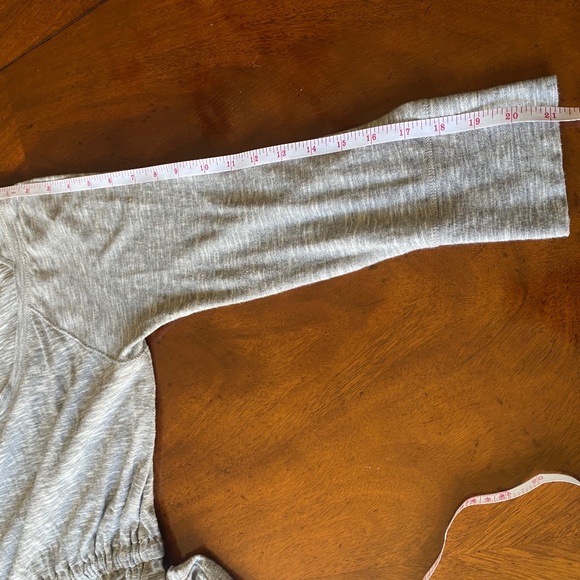 J Crew dress drawstring tie waist long sleeve gray Small - Picture 11 of 16